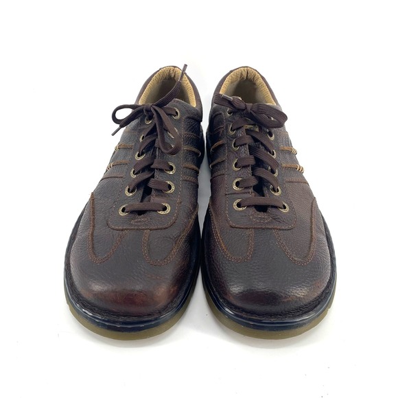 Dr Martens Dawes Mens Brown Leather Lace Up Oxford Shoes Casual Comfort Size 12 - Picture 2 of 7